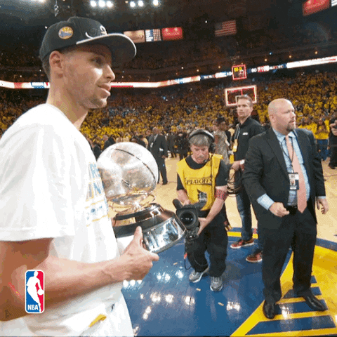 golden state warriors trophy GIF by NBA