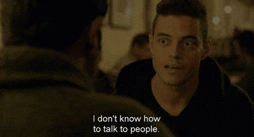 michaelmckenzie mr robot don't know how to talk to people GIF