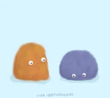 sad best friends GIF by Lisa Vertudaches
