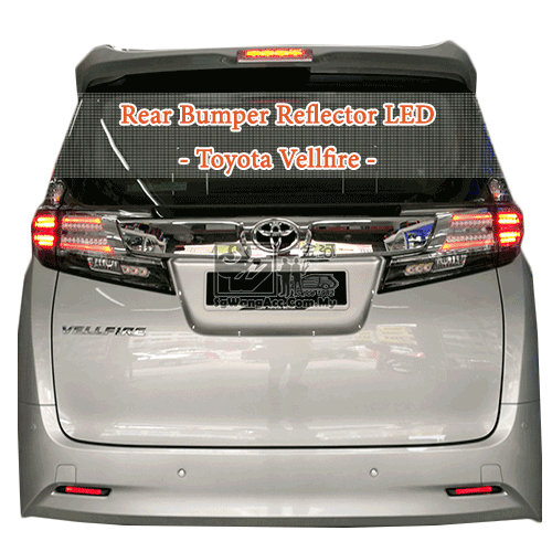sgwangacc sgwangacc. sungaiwangautoaccessories ledbumperreflector toyotavellfire GIF