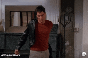 willandgrace nbc will will and grace leather jacket GIF