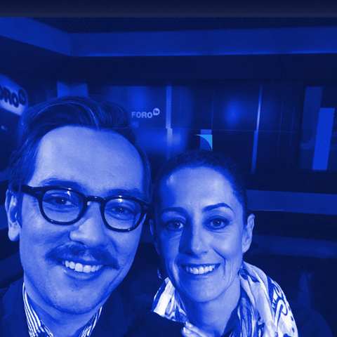 NoticierosTelevisa global internacional foro claudia sheinbaum GIF