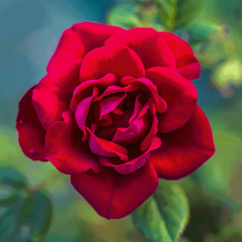 MrsChin rainbow flower rose colors GIF