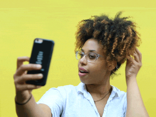 selfie curly hair GIF by Originals