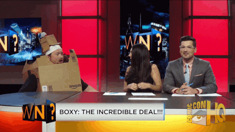 Trisha Hershberger Anthony Carboni Gif By Comic Con Hq Find Share On Giphy