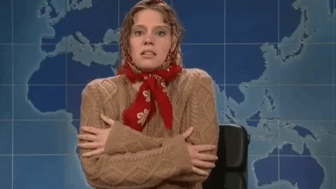 freezing kate mckinnon GIF by Saturday Night Live