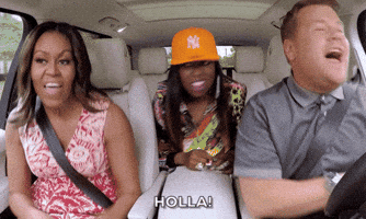 michelle obama hello GIF by The Late Late Show with James Corden