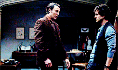 leunorazeciri #hannibal lecter #will graham #hannibal #mads mikkelsen #hugh dancy GIF