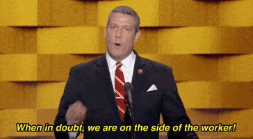 tim ryan when in doubt we are on the side of the worker GIF by Democratic National Convention