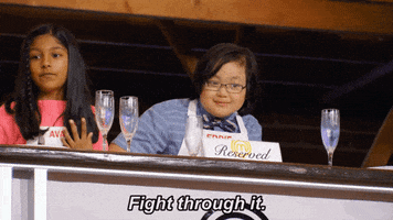 hold on tight don't give up GIF by MasterChef Junior