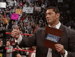 dave bautista thumbs down GIF by WWE
