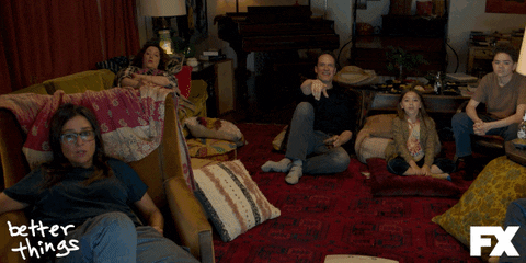 Happy Living Room GIF by Better Things  - Find & Share on GIPHY