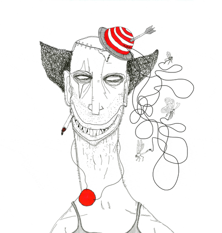 mikevderderian black and white comics cartoons circus GIF