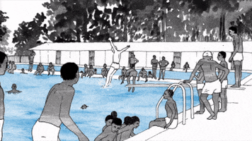 swimming pool summer GIF by Smithsonian National Museum of African American History & Culture