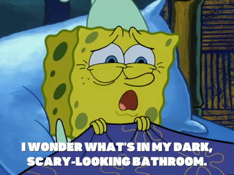 spongebob scared gif