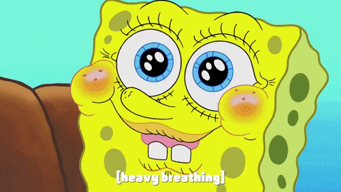 spongebob blushing