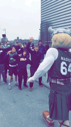 high five cleveland. ohio GIF by Cleveland State University