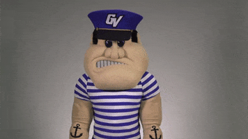 oh no louie the laker GIF by Grand Valley State University