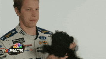puppy cuddle GIF by NASCAR on NBC