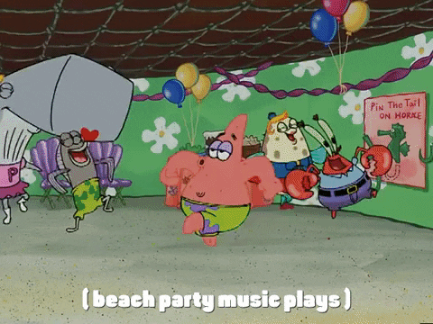spongebob party gif