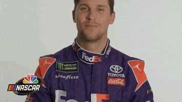 Denny Hamlin Smile GIF by NASCAR on NBC