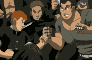 Coastal baki hanma baki the grappler kicking ass hordes GIF
