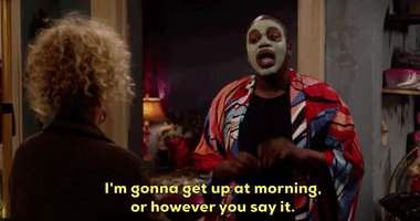 andrewheiss kimmy schmidt titus andromedon get up at morning GIF