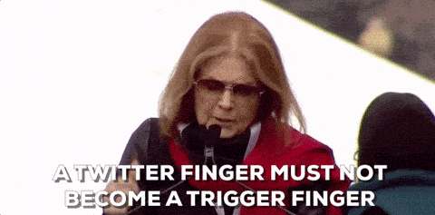 a twitter finger must not become a trigger finger
