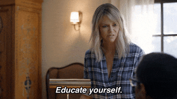 educate yourself kaitlin olson GIF by The Mick