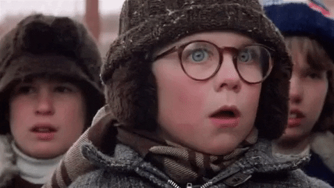 Ralphie in "A Christmas Story"