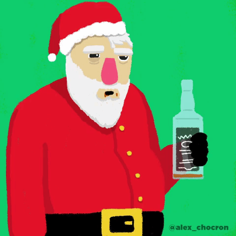drunk santa claus gif