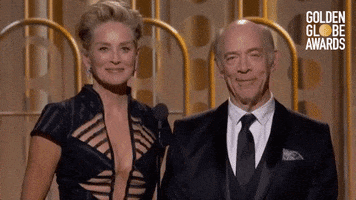 sharon stone jk simmons GIF by Golden Globes