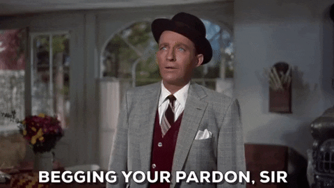 christmas movies, musical, classic film, bing crosby, white christmas,  begging your pardon sir Gif For Fun – Businesses in USA