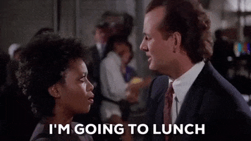 bill murray im going to lunch GIF