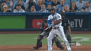 Los Angeles Dodgers Homer GIF by MLB