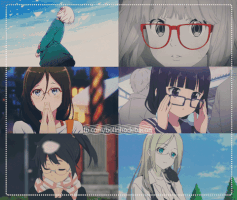 Anime Girls With Glass GIF
