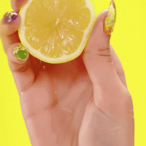 lemon juice cooking GIF