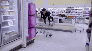 Surfing Shopping Cart GIF by In Real Life