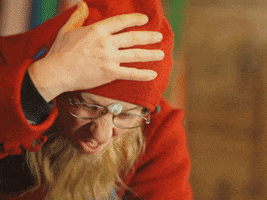 scratching santa claus office GIF by The Elves!