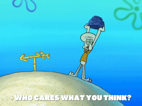 nobody cares gif spongebob