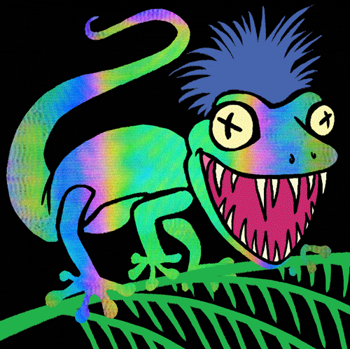 lizard chameleon GIF by YoMeryl