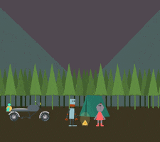 Camping Artificial Intelligence GIF by The Old Stand Studio