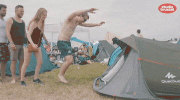 camping rock werchter GIF by Studio Brussel