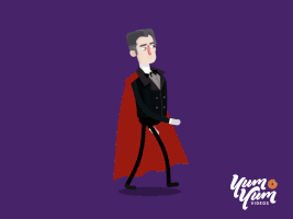 yum-yum-videos animation halloween vampire motion graphics GIF