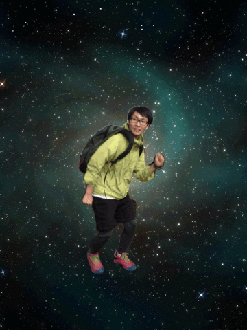 utsutsunotsu happy space jump colorful GIF