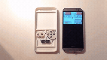 Gamerview gaming retro smartphone case GIF