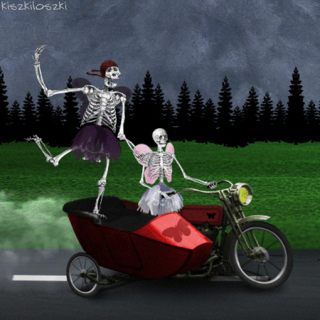 Kiszkiloszki animation sports death skeleton GIF