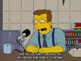 Speaking Season 17 GIF by The Simpsons