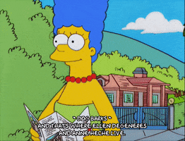 marge simpson couple swinging on porch GIF