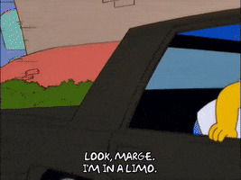 homer simpson limo GIF